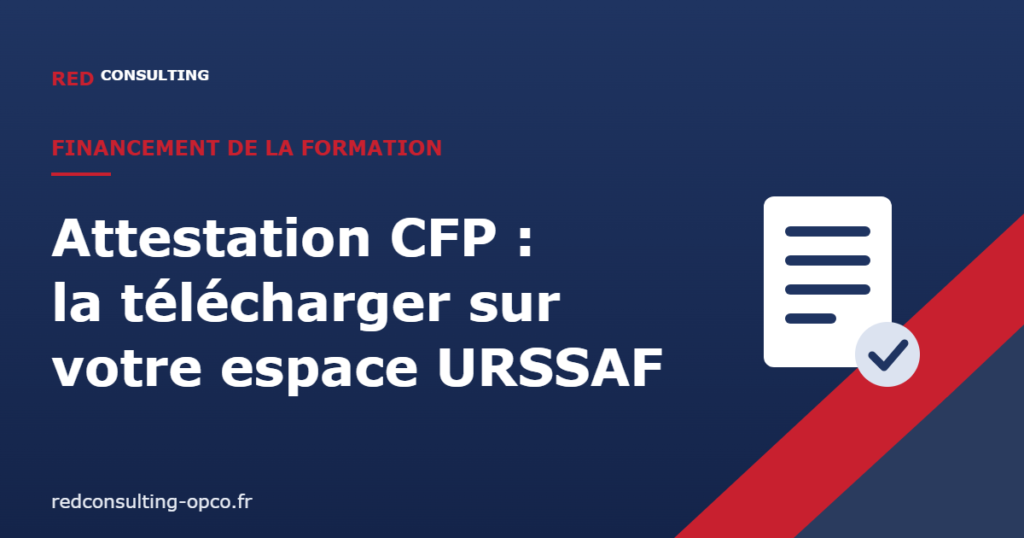 Attestation CFP : la télécharger sur votre espace URSSAF